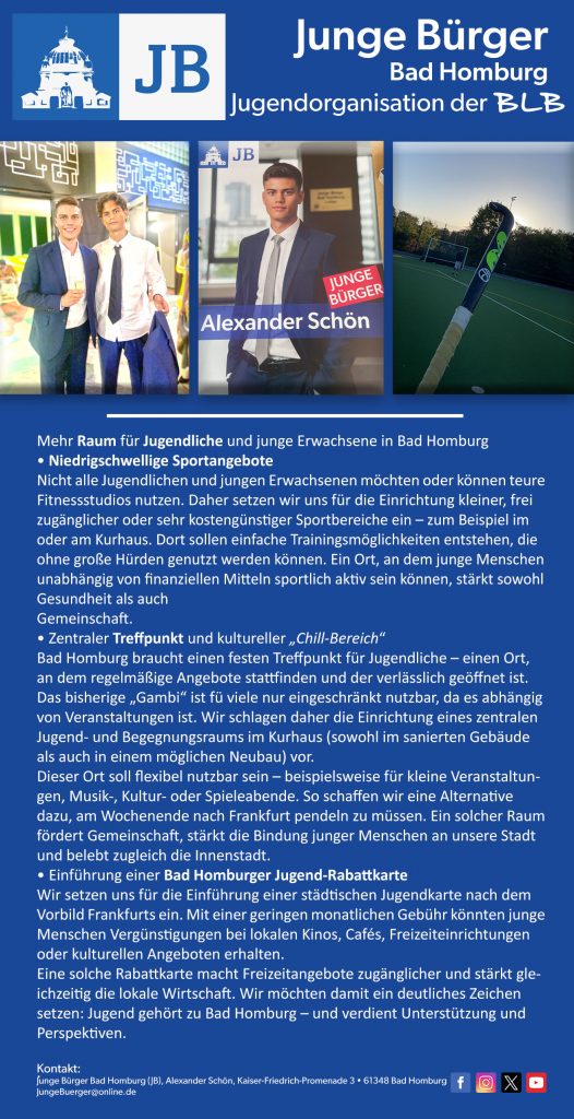 Flyer JUNGE BÜRGER Bad Homburg Seite b